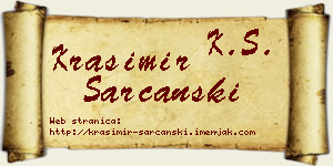 Krasimir Šarčanski vizit kartica